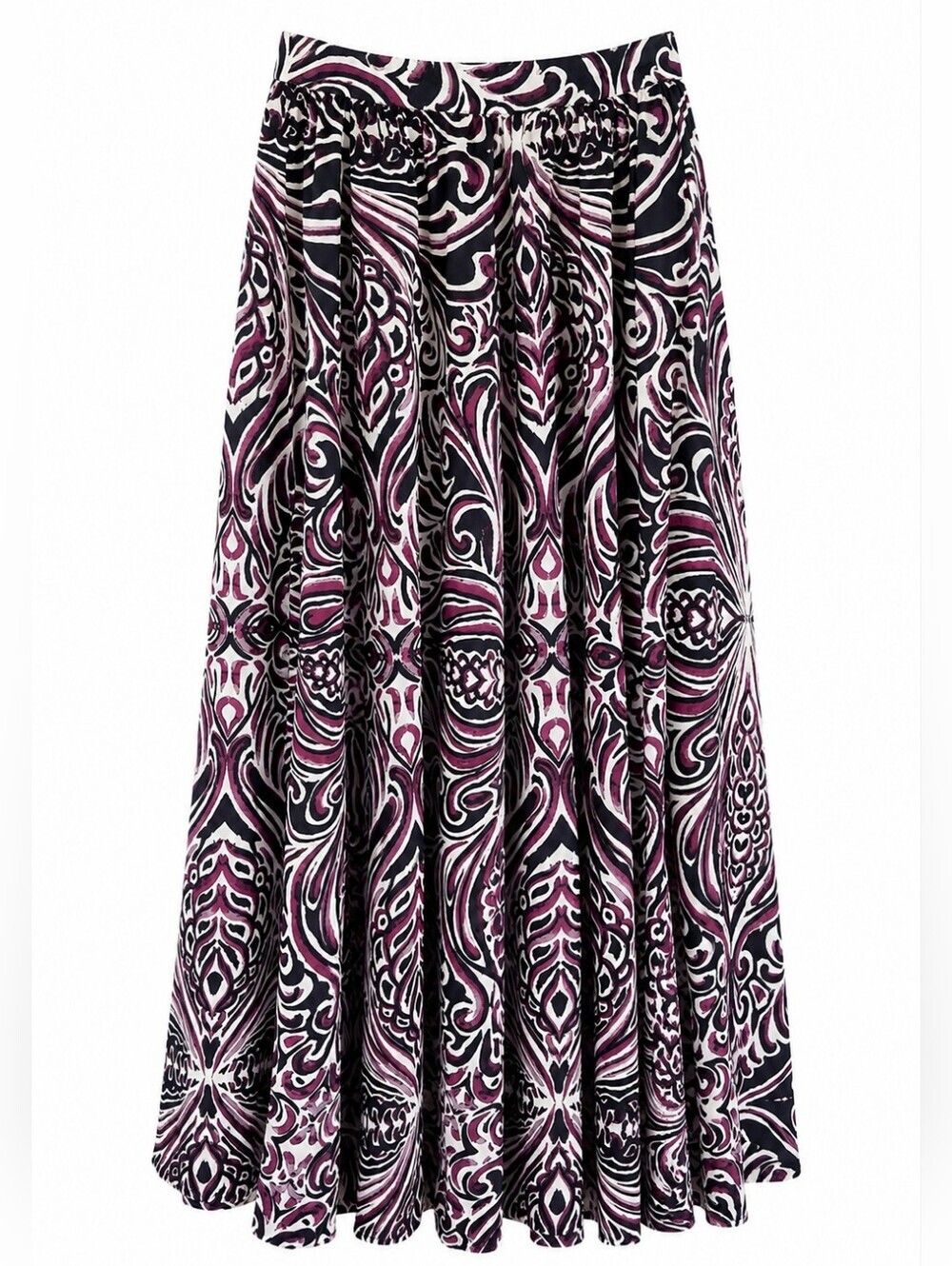 Versona NWT Moon Orchid Long Flowy Mod Print Maxi Skirt Casual Retro Boho India